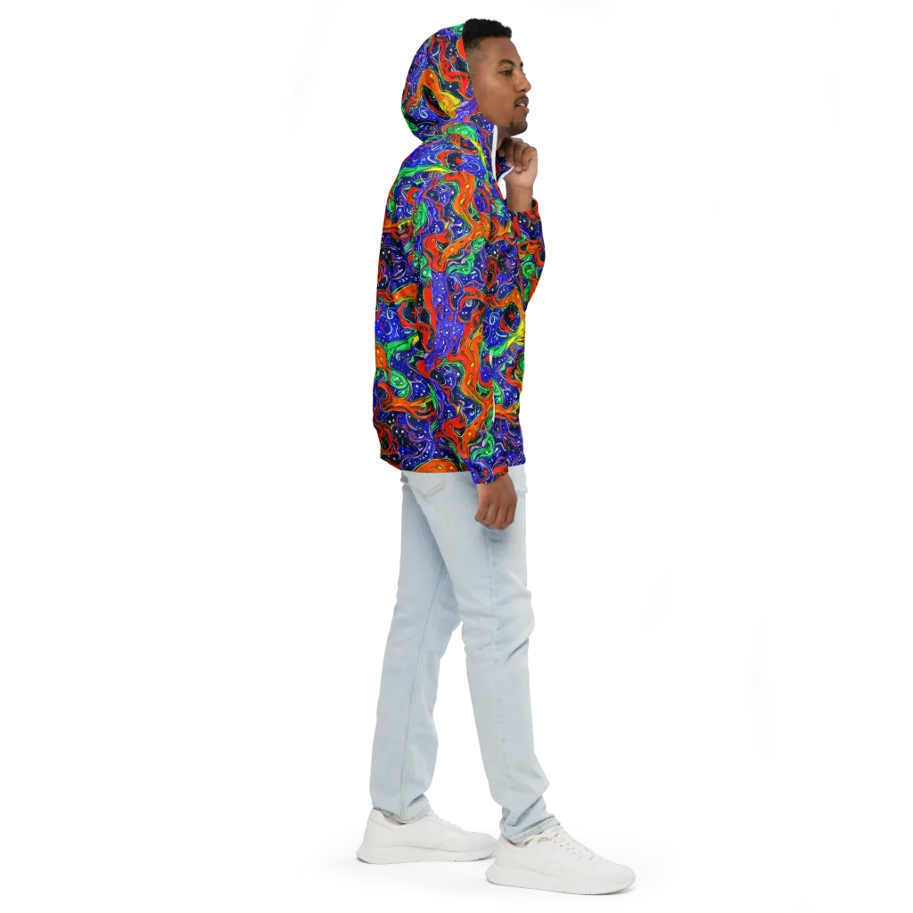 Kaleidoscope Rapids on Men's Windbreaker — Right