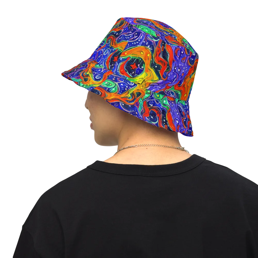 Kaleidoscope Rapids on Reversible Bucket Hat — Back Inside