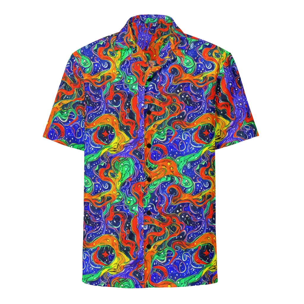 Kaleidoscope Rapids on Button Shirt — Front