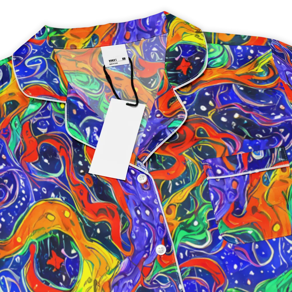 Kaleidoscope Rapids on Women's Short Sleeve Pajama Top — Product details
