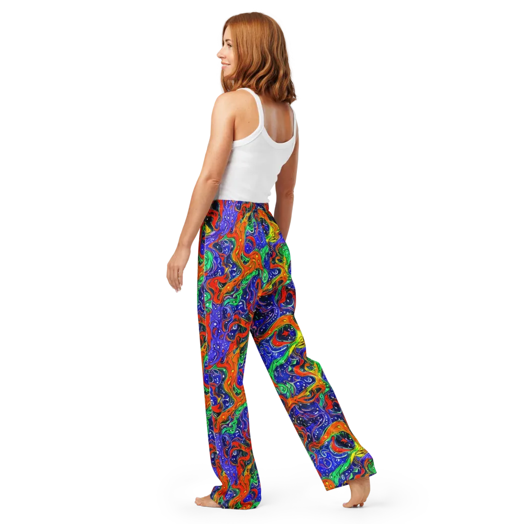 Kaleidoscope Rapids on Women's Pajama Pants — Back