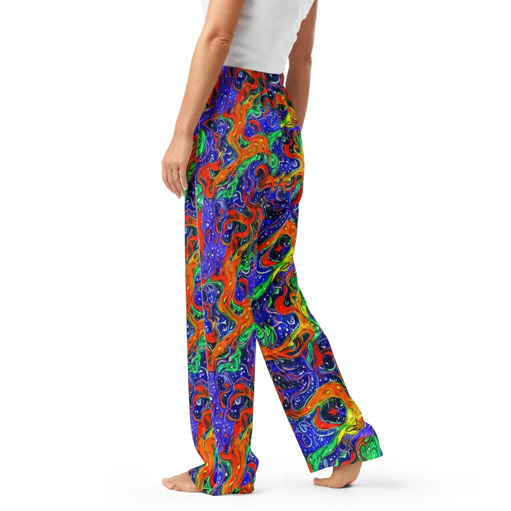 Kaleidoscope Rapids on Women's Pajama Pants — Left