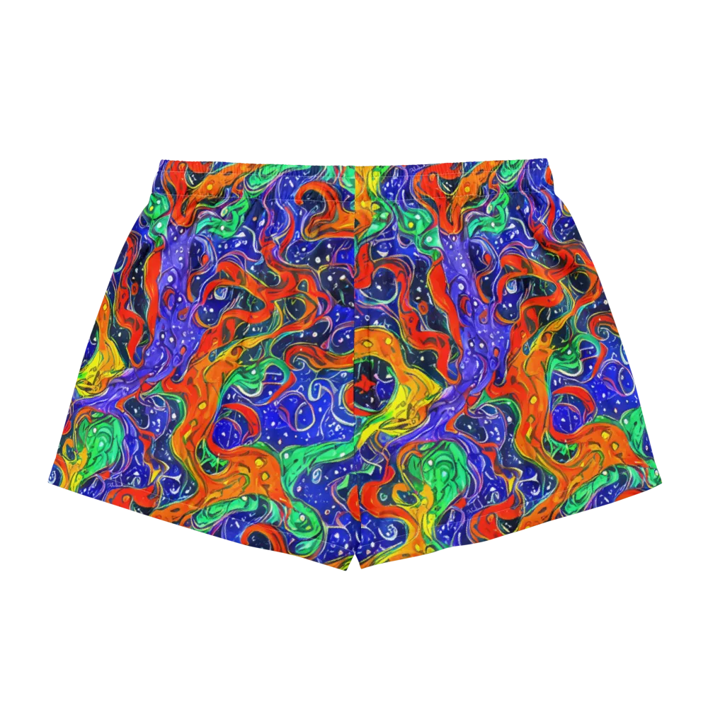 Kaleidoscope Rapids on Women's Pajama Shorts — Back