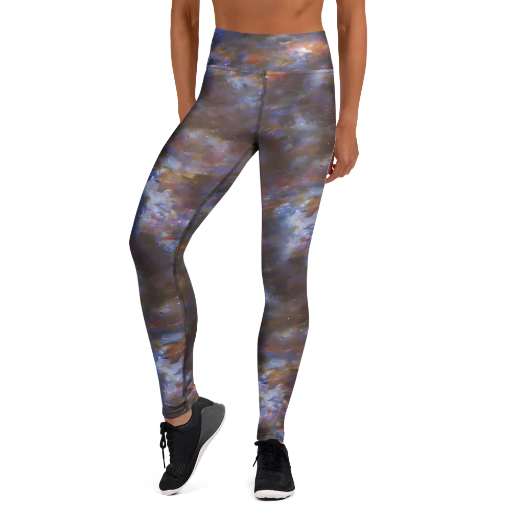 Nebula Brushfire on Yoga Leggings — Front