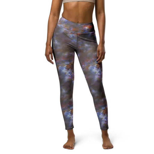 Nebula Brushfire on a Yoga Leggings