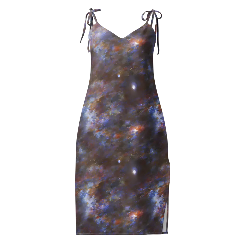 Nebula Brushfire on Slip Dress — Front