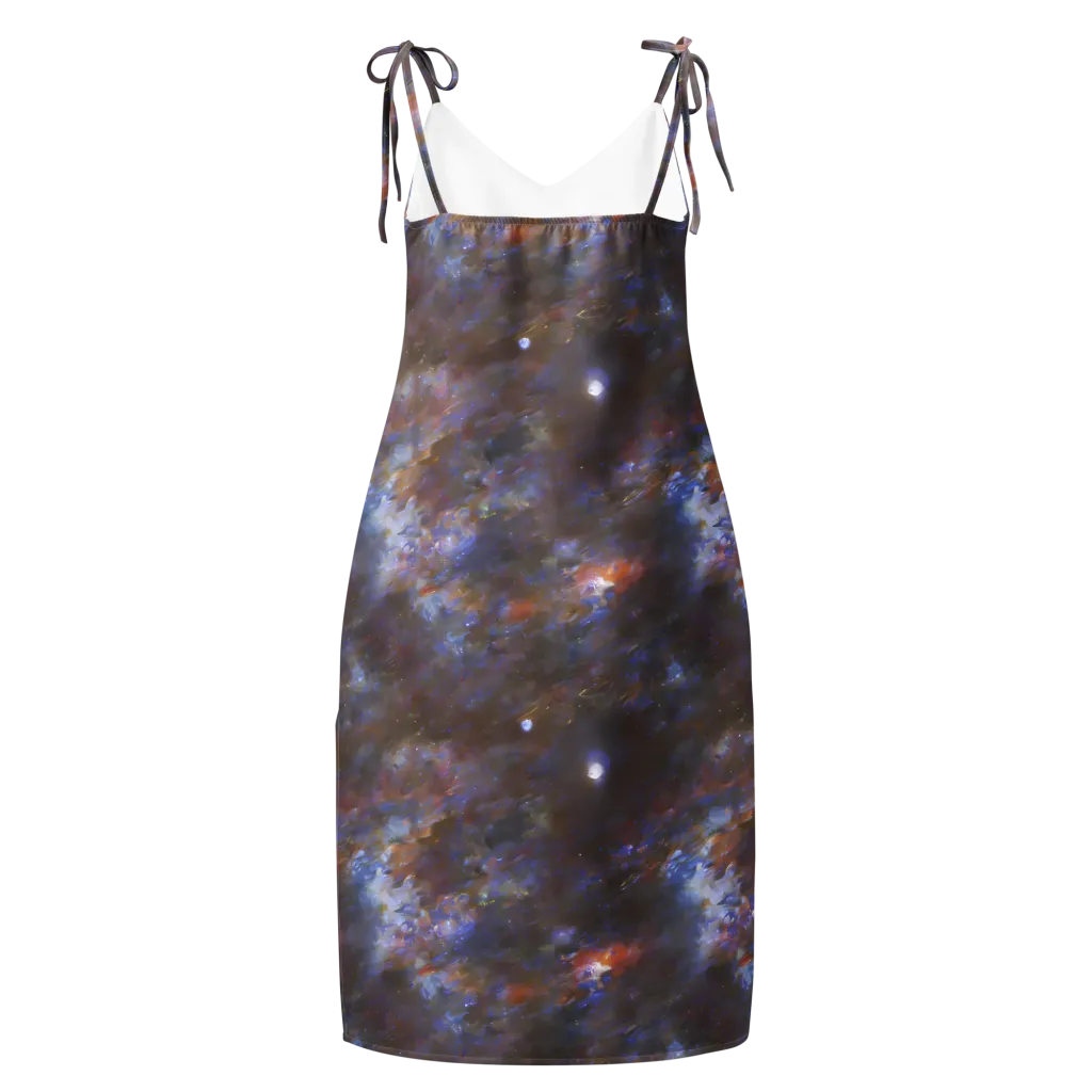 Nebula Brushfire on Slip Dress — Back
