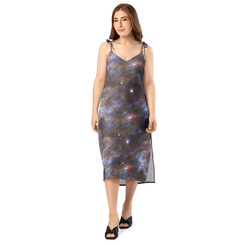 Nebula Brushfire on Slip Dress — Front