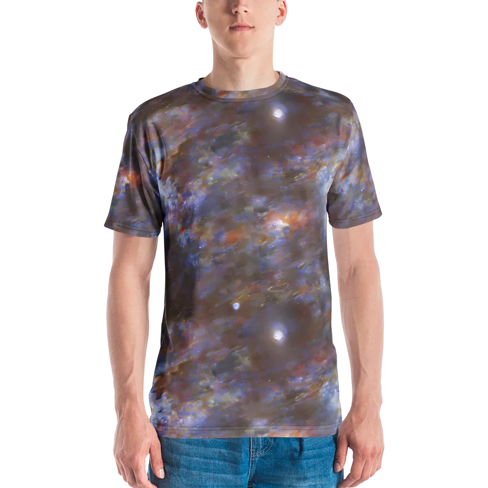 Nebula Brushfire on Men's Crew Neck T-Shirt — Front