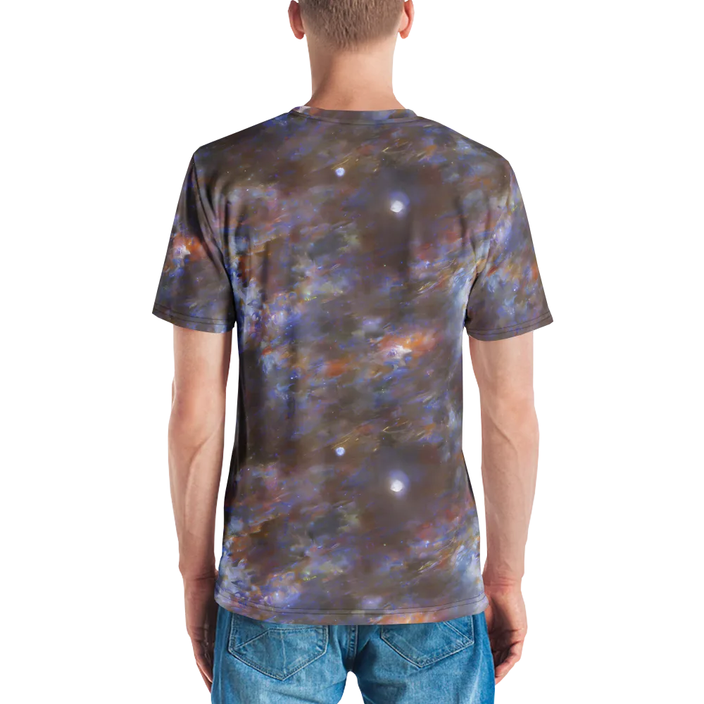 Nebula Brushfire on Men's Crew Neck T-Shirt — Back
