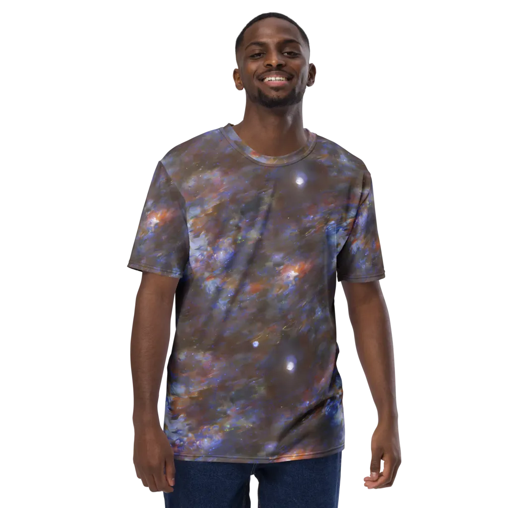 Nebula Brushfire on Men's Crew Neck T-Shirt — Front
