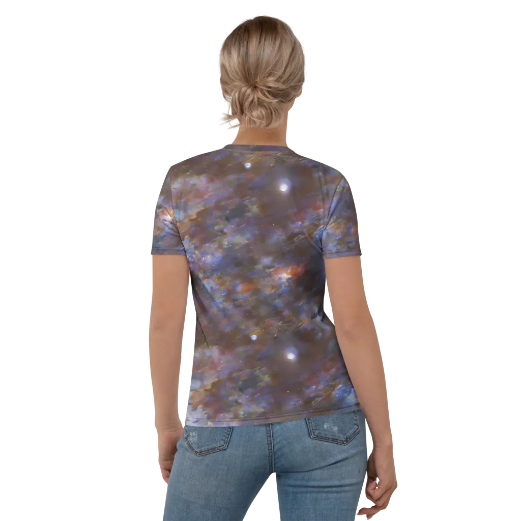 Nebula Brushfire on Women's Crew Neck T-Shirt — Back