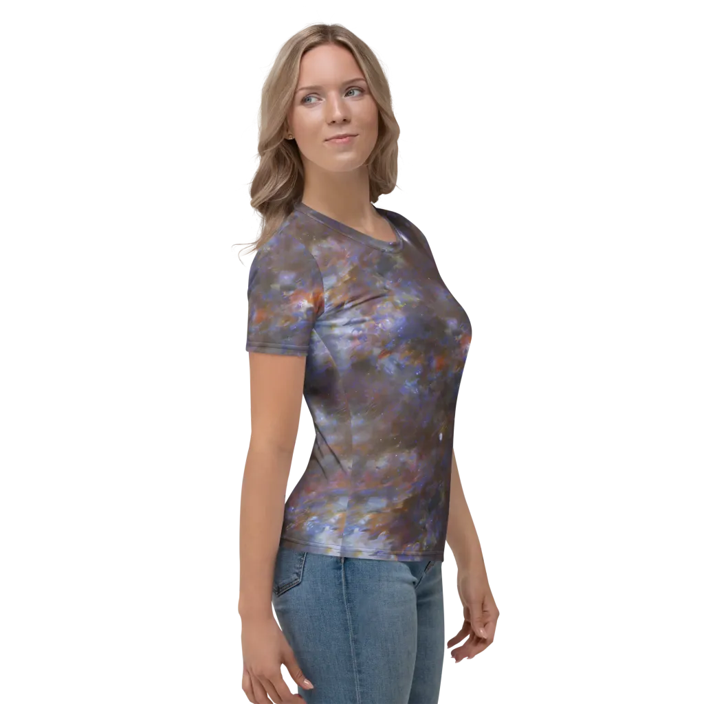Nebula Brushfire on Women's Crew Neck T-Shirt — Right
