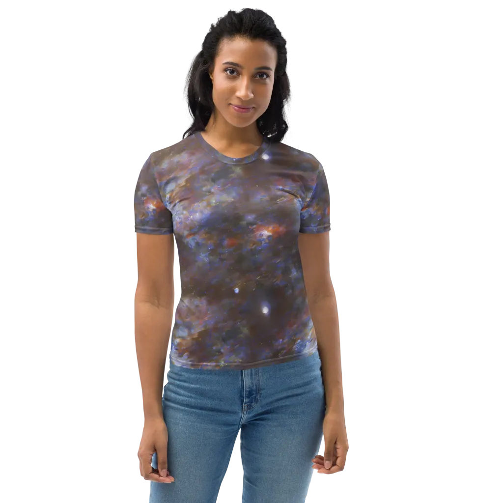 Nebula Brushfire on Women's Crew Neck T-Shirt — Front
