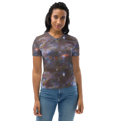 Nebula Brushfire on a Women's Crew Neck T-Shirt