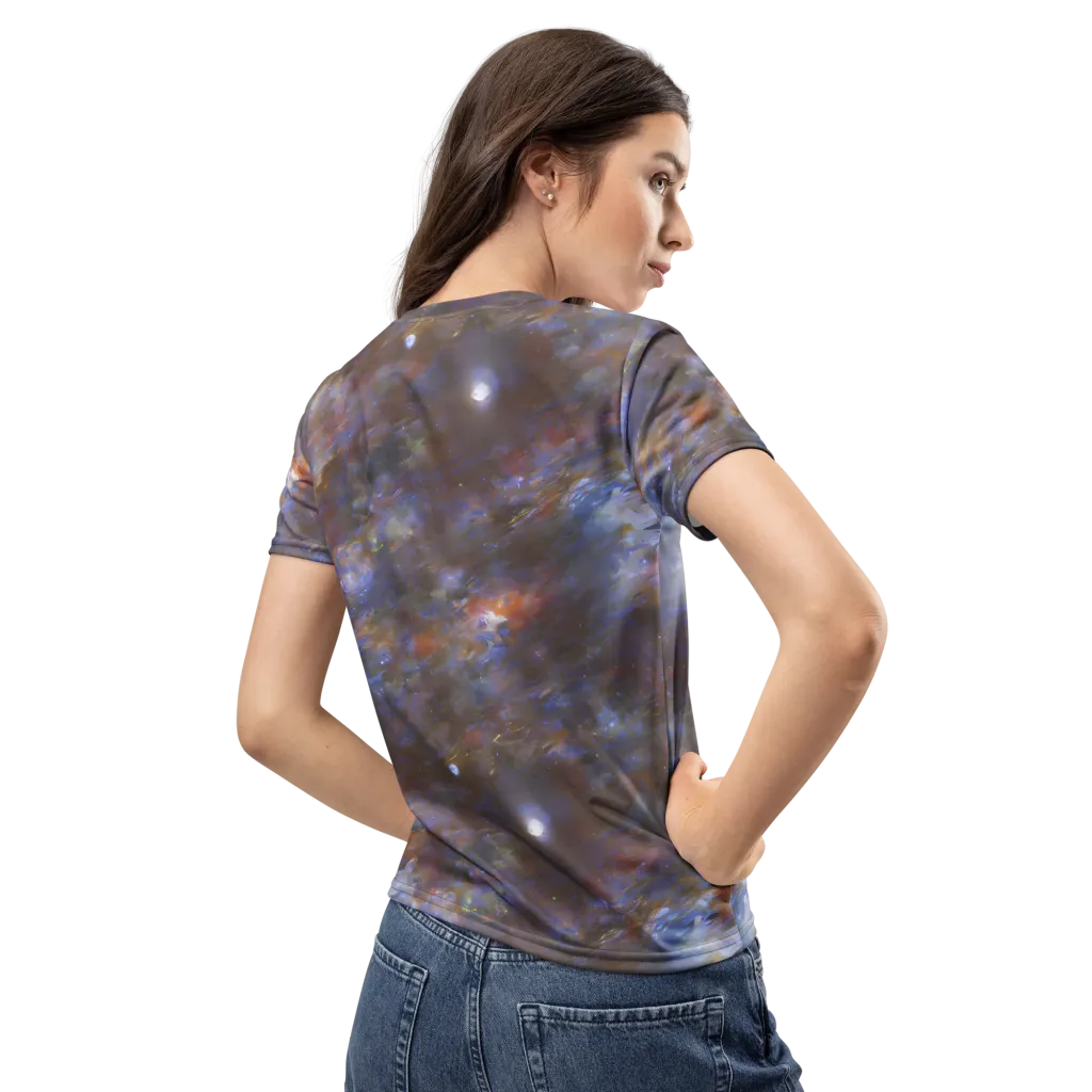 Nebula Brushfire on Women's Crew Neck T-Shirt — Back