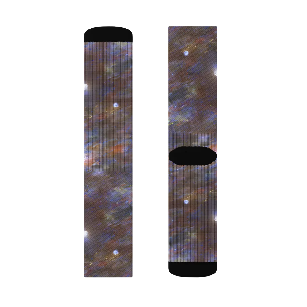 Nebula Brushfire on Socks — Right Sock