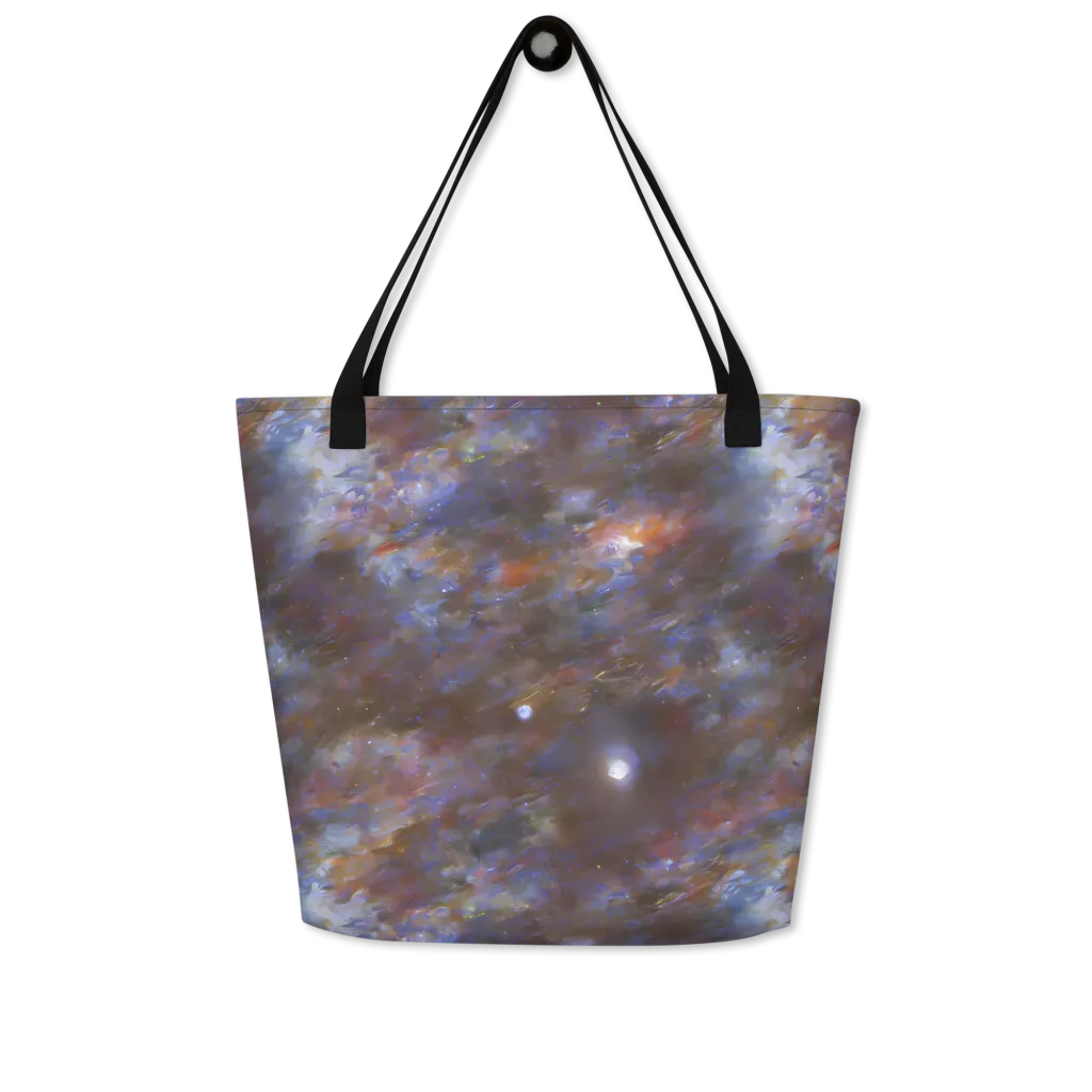 Nebula Brushfire on Large Tote Bag W/ Pocket — Front