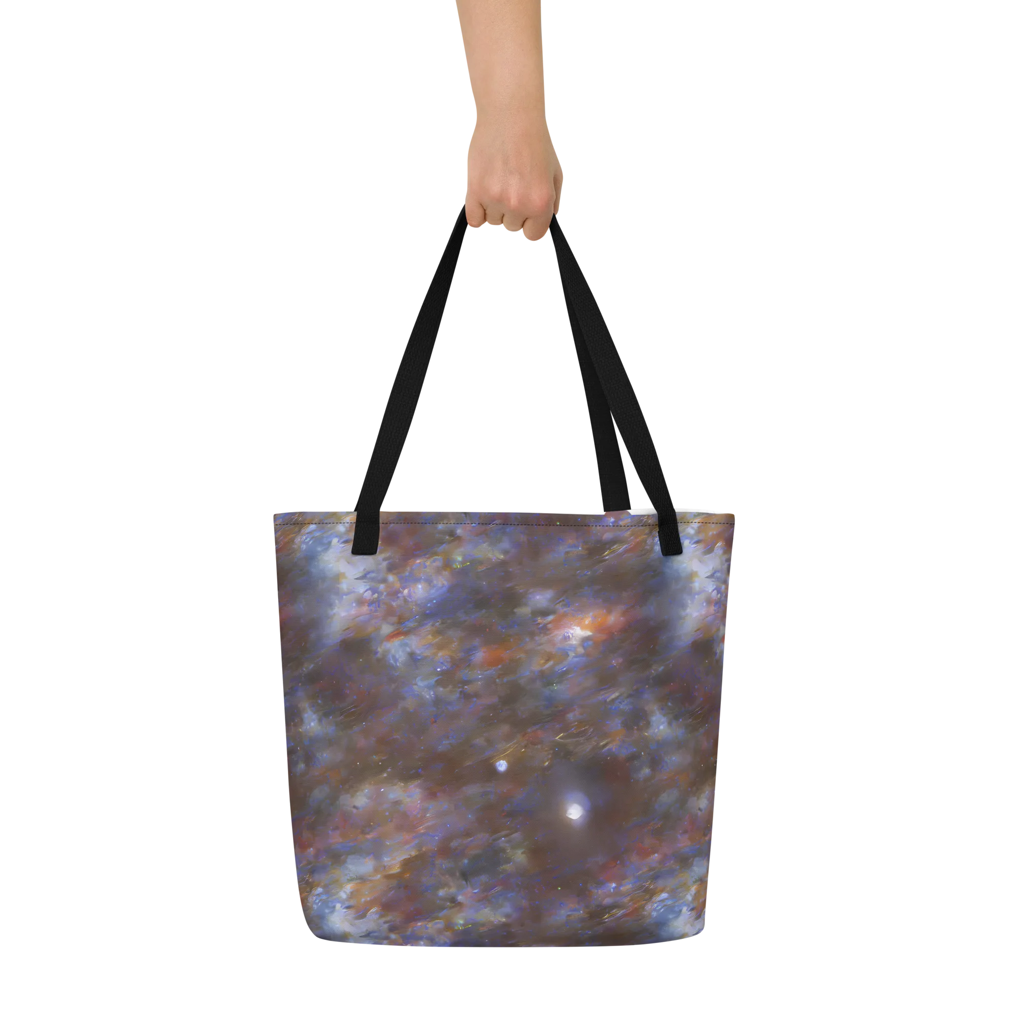 Nebula Brushfire on Large Tote Bag W/ Pocket — Front