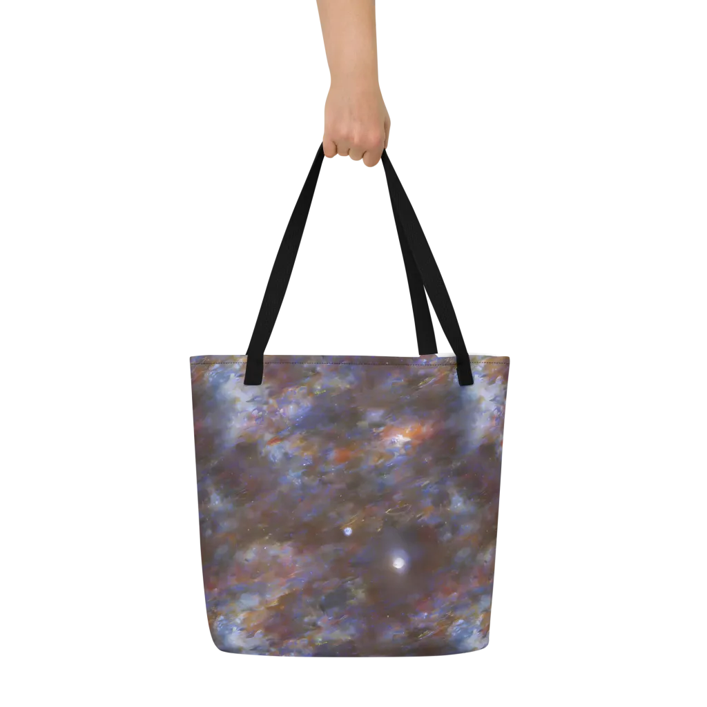 Nebula Brushfire on Large Tote Bag W/ Pocket — Front