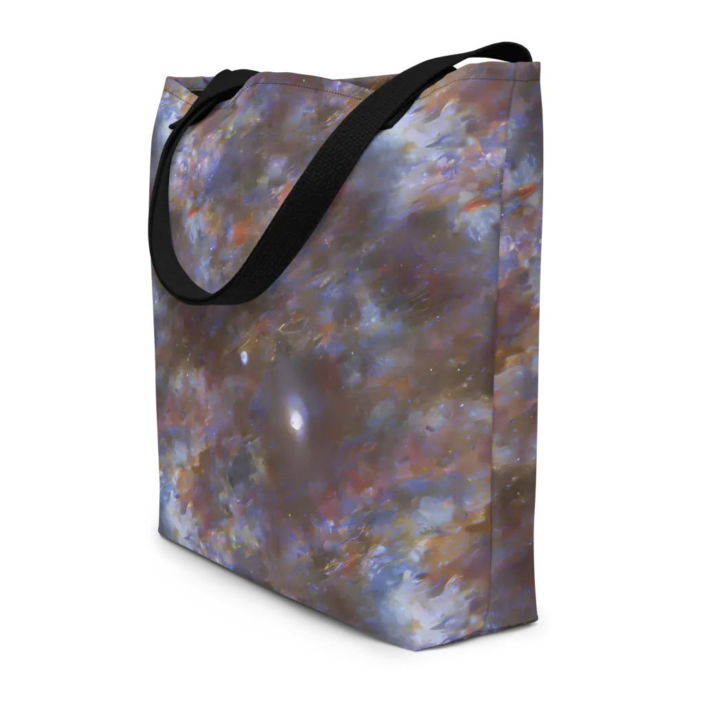 Nebula Brushfire on Large Tote Bag W/ Pocket — Front