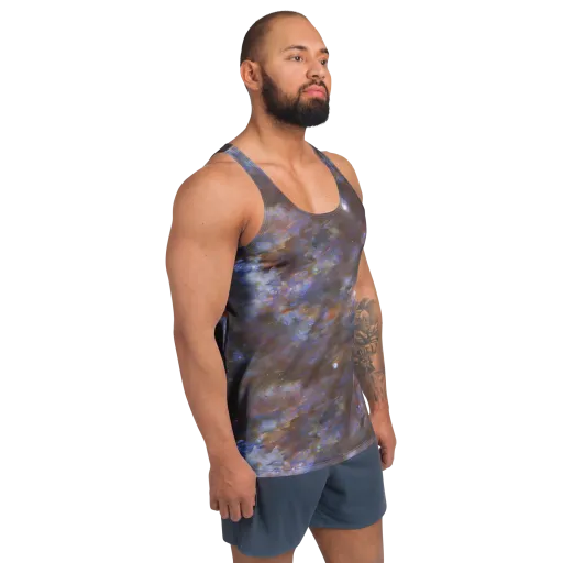 Nebula Brushfire on a Men's Tank Top
