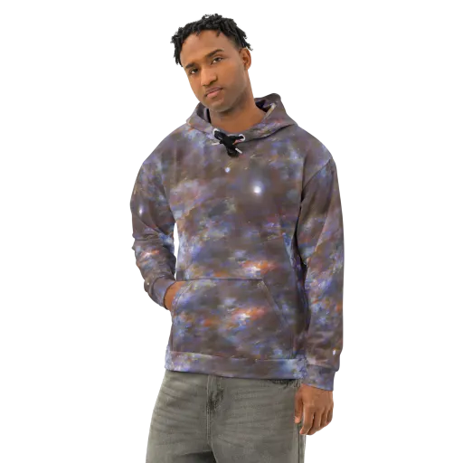 Nebula Brushfire on a Cotton Hoodie