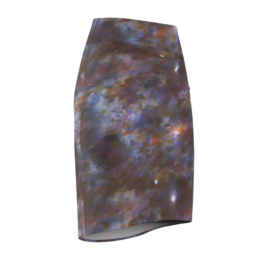 Nebula Brushfire on Pencil Skirt — Front Side