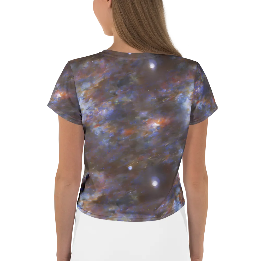 Nebula Brushfire on Crop Tee — Back