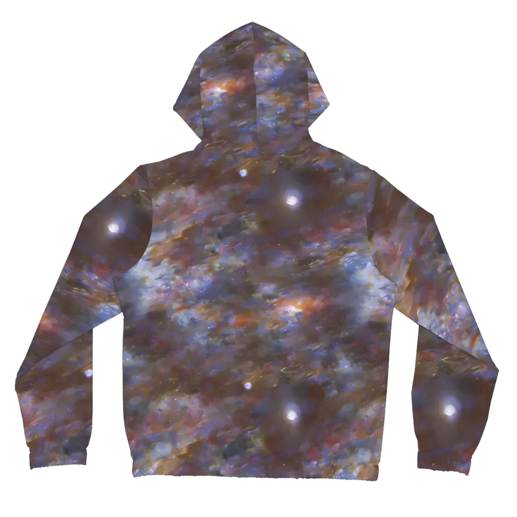 Nebula Brushfire on Women's Full-Zip Hoodie — Back