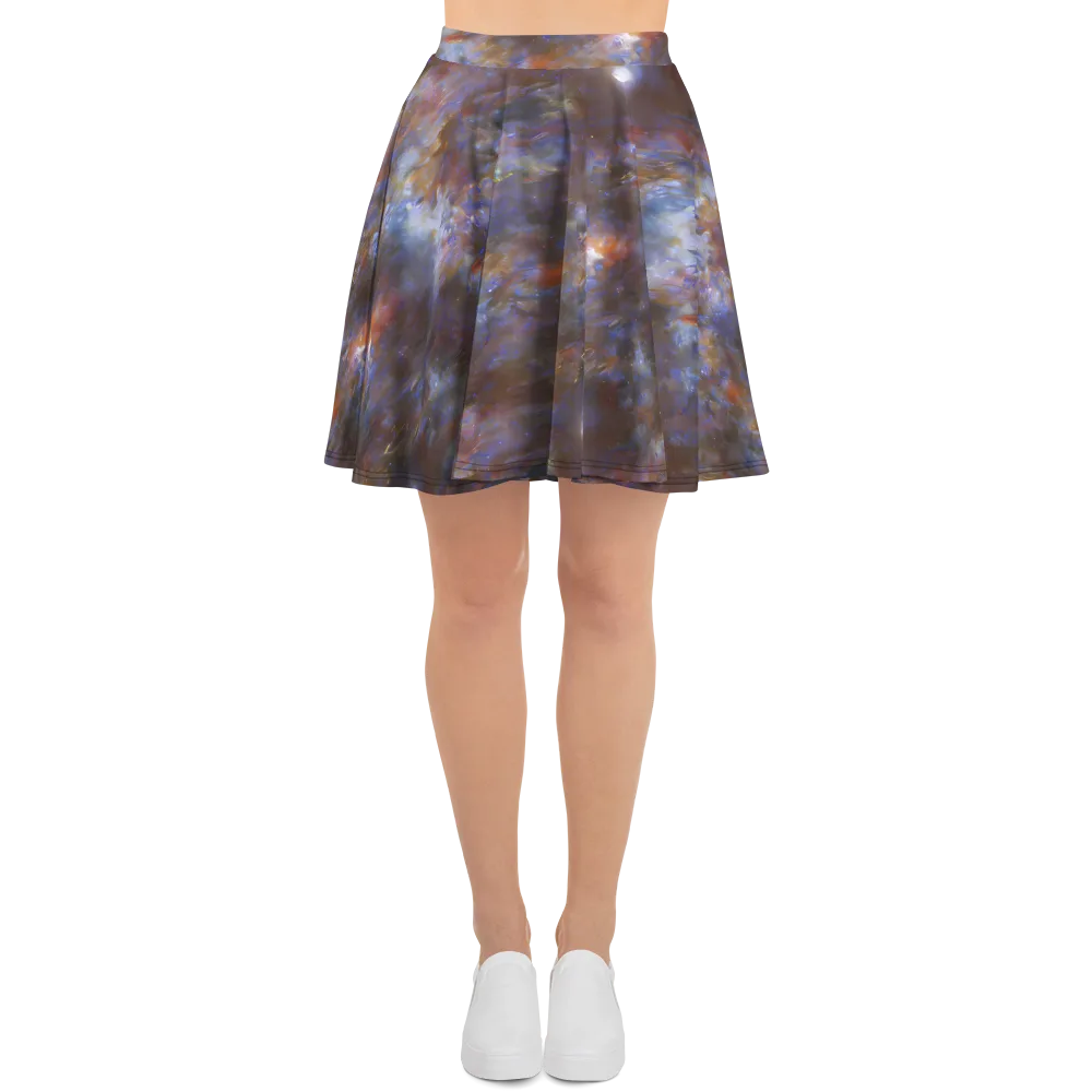 Nebula Brushfire on Skater Skirt — Front