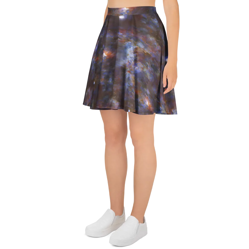 Nebula Brushfire on Skater Skirt — Left