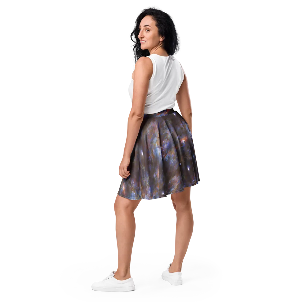 Nebula Brushfire on Skater Skirt — Back