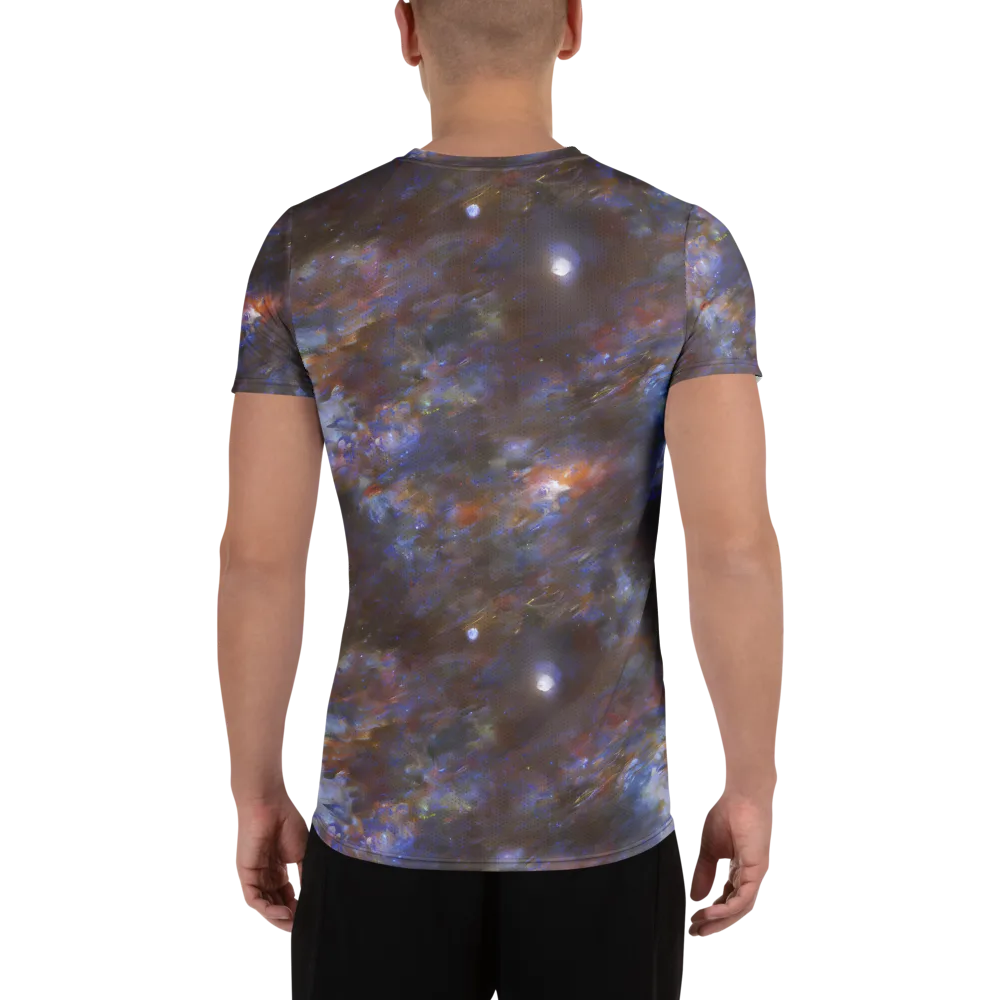 Nebula Brushfire on Men's Athletic T-Shirt — Back