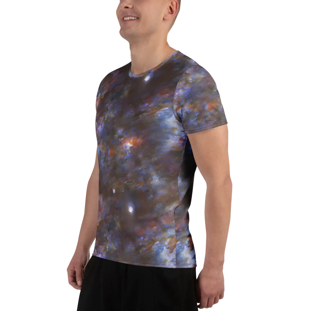 Nebula Brushfire on Men's Athletic T-Shirt — Left