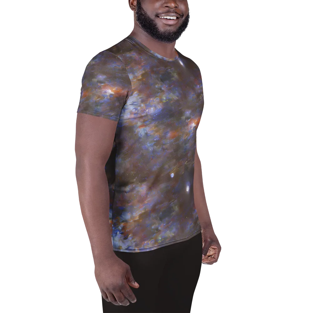 Nebula Brushfire on Men's Athletic T-Shirt — Right