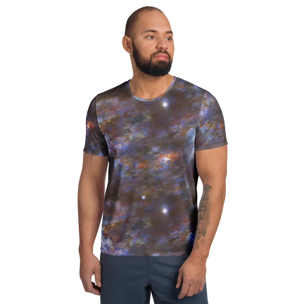 Nebula Brushfire on Men's Athletic T-Shirt — Front
