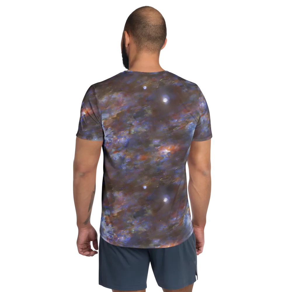 Nebula Brushfire on Men's Athletic T-Shirt — Back
