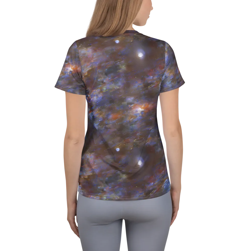 Nebula Brushfire on Women's Athletic T-Shirt — Back