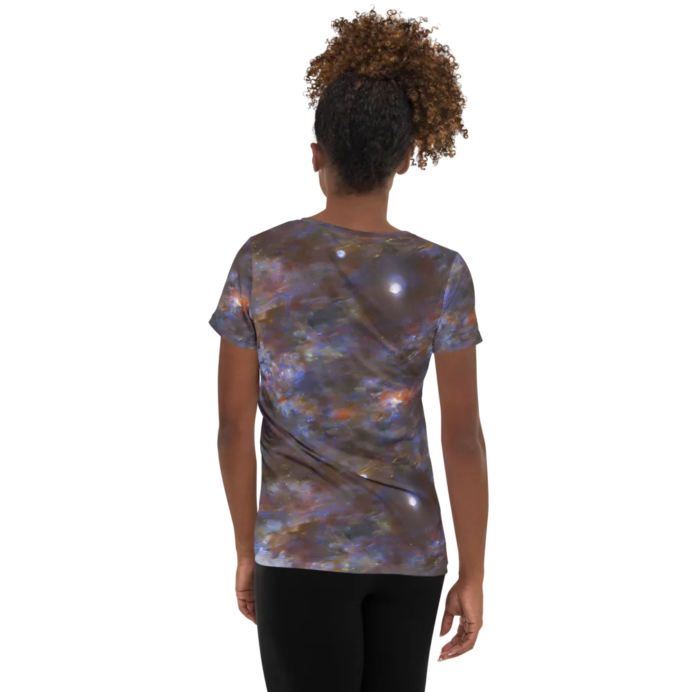 Nebula Brushfire on Women's Athletic T-Shirt — Back