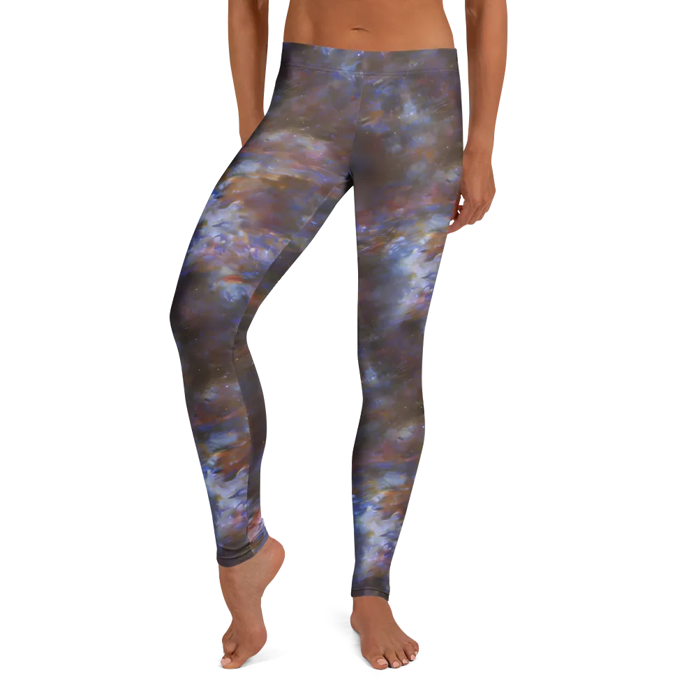 Nebula Brushfire on Leggings — Front