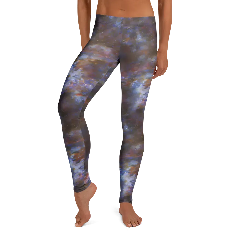 Nebula Brushfire on Leggings — Front