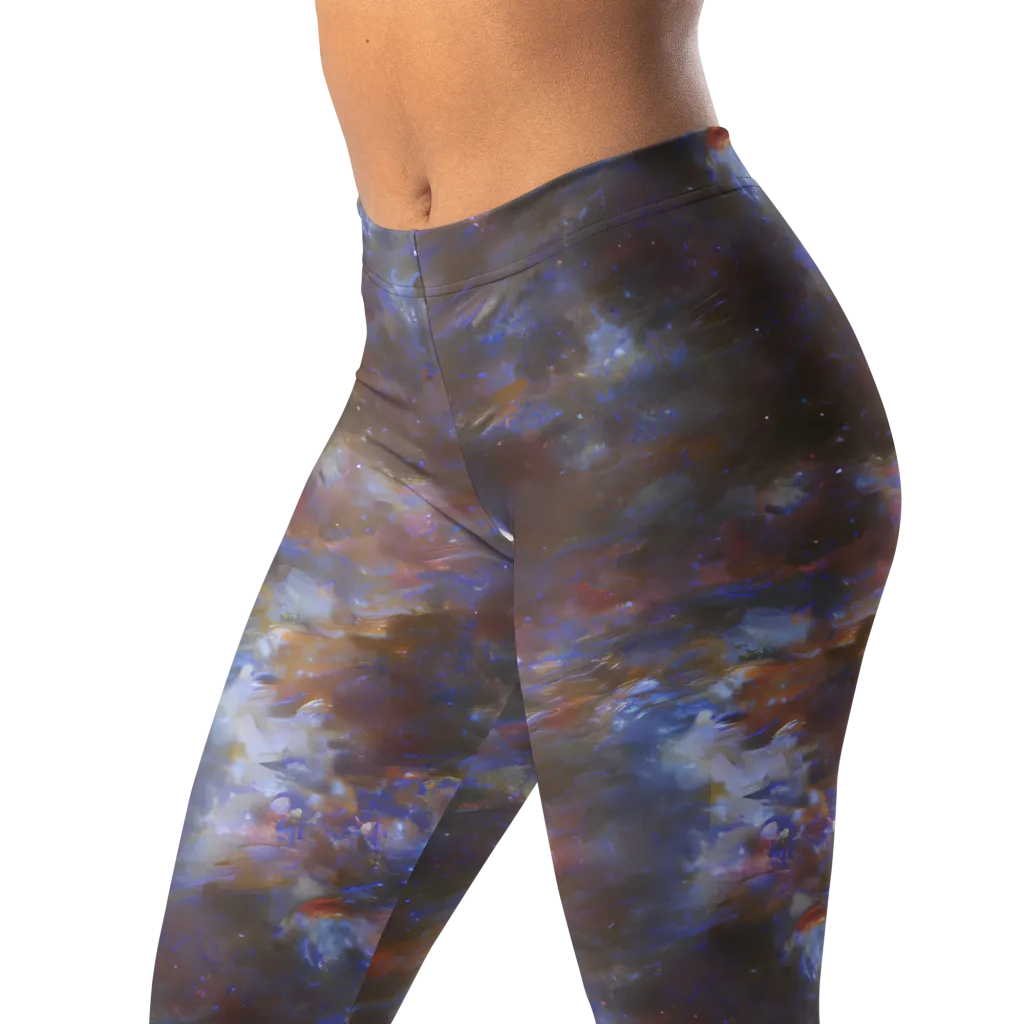Nebula Brushfire on Leggings — Left Front