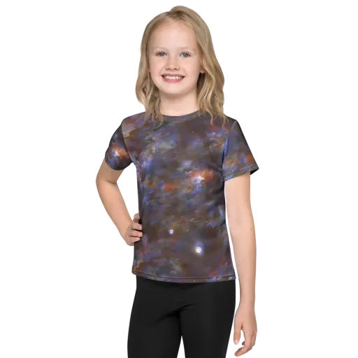 Nebula Brushfire on a Kids Crew Neck T-Shirt