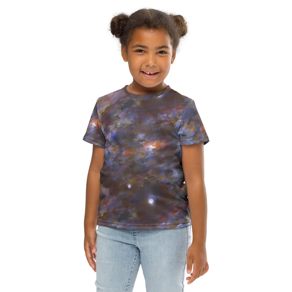 Nebula Brushfire on Kids Crew Neck T-Shirt — Front