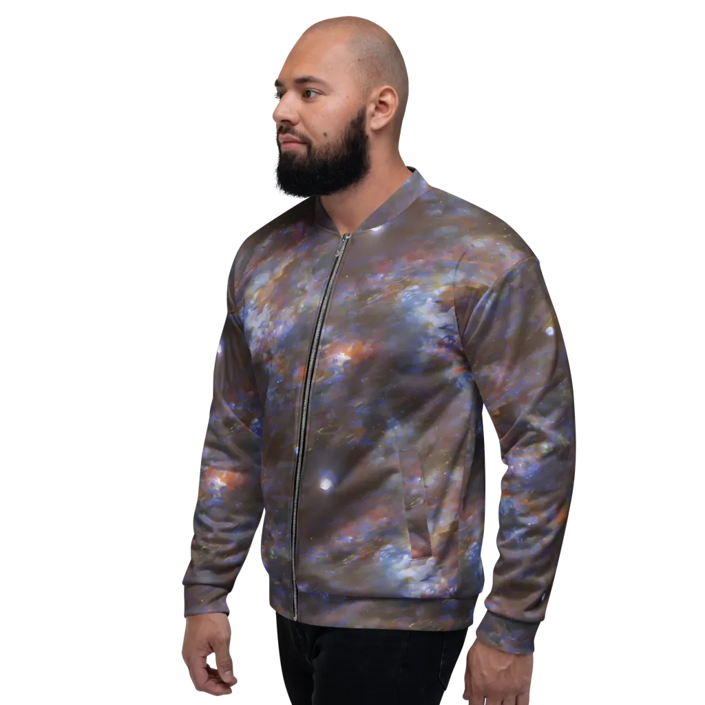 Nebula Brushfire on Bomber Jacket — Left