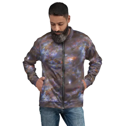 Nebula Brushfire on a Bomber Jacket