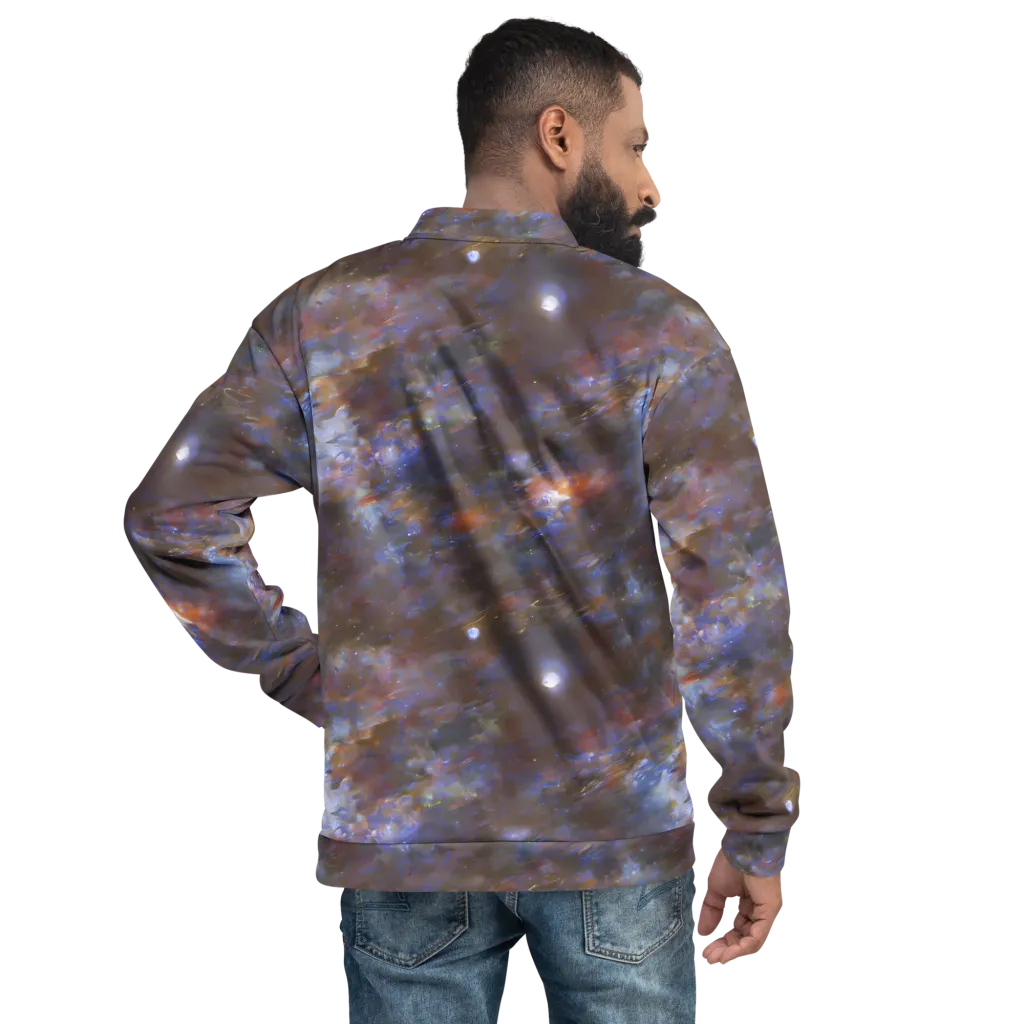 Nebula Brushfire on Bomber Jacket — Back