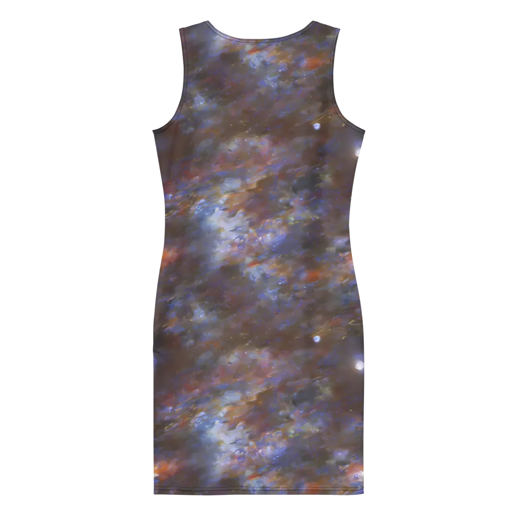 Nebula Brushfire on Bodycon Dress — Back