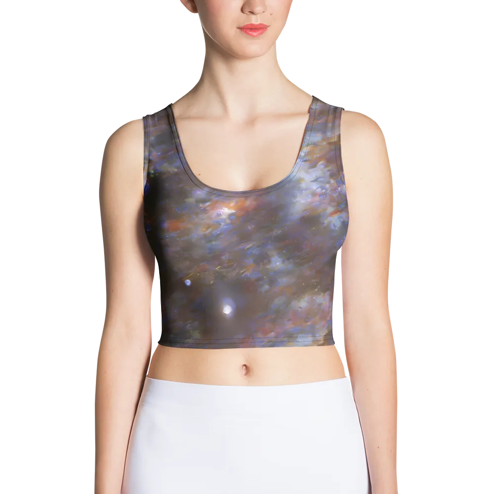 Nebula Brushfire on Crop Top — Front